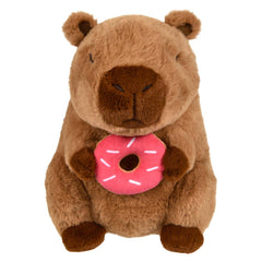 10" Capybara Holding Food Plush - LLB Toys