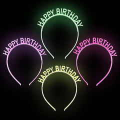 6" Glow In The Dark Happy Birthday Headband - LLB Toys