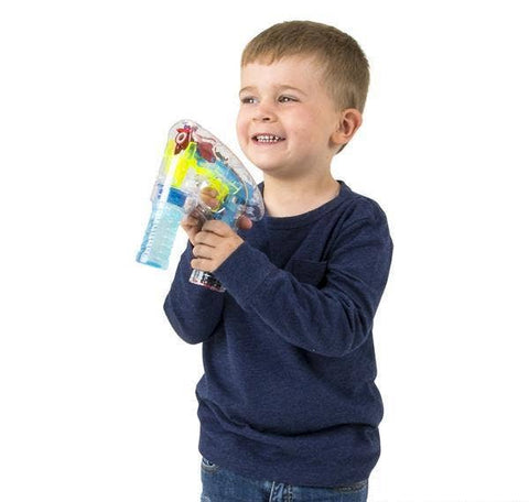 7" TRANSPARENT LIGHT-UP BUBBLE BLASTER LLB Light-up Toys
