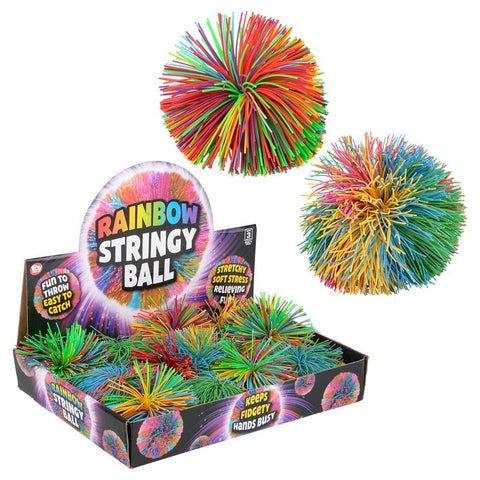 3.5" RAINBOW STRINGY BALL LLB kids toys
