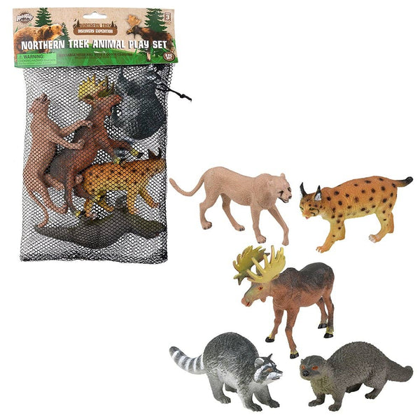 5PC MESH BAG NORTH AMERICAN ANIMAL ASSORTMENT LLB kids toys