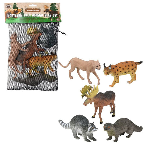 5PC MESH BAG NORTH AMERICAN ANIMAL ASSORTMENT LLB kids toys