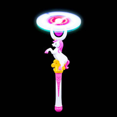 15" LIGHT-UP UNICORN SPINNING WAND LLB Light-up Toys