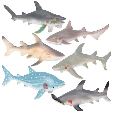 6PC MESH BAG SHARK ASSORTMENT LLB kids toys