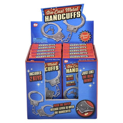 DIECAST METAL HANDCUFFS DISPLAY BOX LLB kids toys
