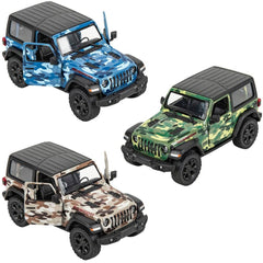 5" DIE-CAST 2018 JEEP WRANGLER CAMO HARD TOP LLB Car Toys