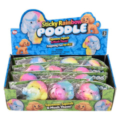 2.75" Sticky Rainbow Poodle 12ct - LLB Toys