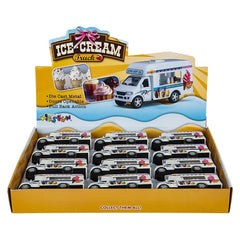 5" DIE-CAST PULL BACK ICE CREAM TRUCK LLB Car Toys