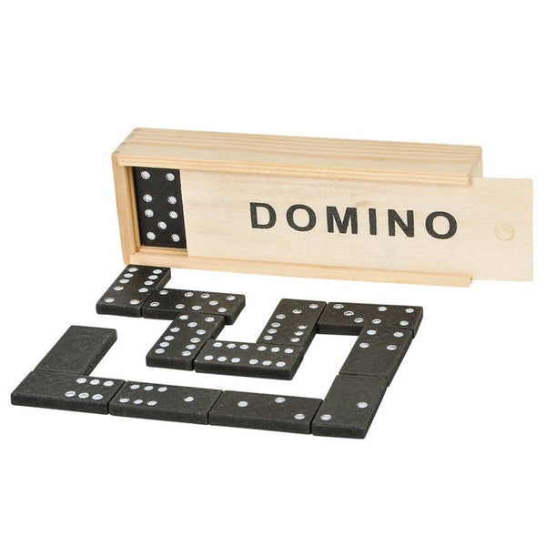 Domino Set in Wooden Box Toy 28ct - LLB Toys
