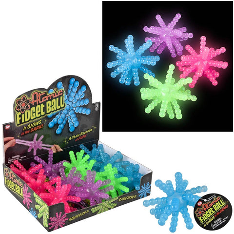 3.5" Glow In Dark Atomic Ball 12ct - LLB Toys