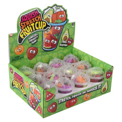 Squishy Stretchy 6pc Fruit Cup 12ct - LLB Toys