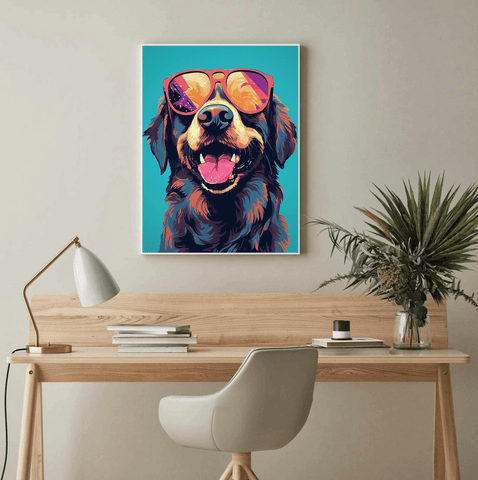 Golden Retriever POP-ART Canvas Wall Art print