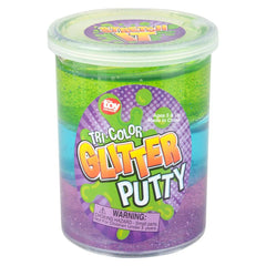 3" TRI COLOR GLITTER PUTTY LLB Slime & Putty