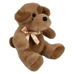 9" Sitting Mink Dog - LLB Toys