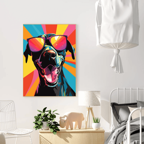 Great Dane POP-ART Canvas Wall Art print