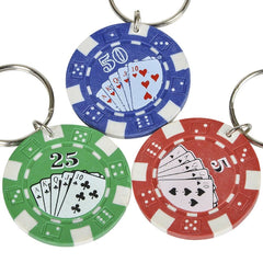 1.5" POKER CHIP KEYCHAIN LLB Keychain