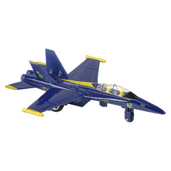 6.5" DIE-CAST PULL BACK F-18 BLUE ANGEL LLB Car Toys
