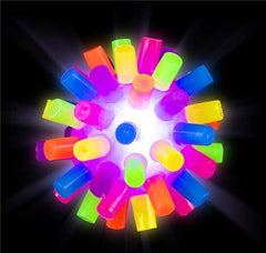 4" LIGHT-UP RAINBOW SPIKY BALL LLB Light-up Toys