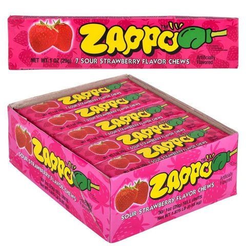 Zappo Sour Strawberry Chews - LLB Candy