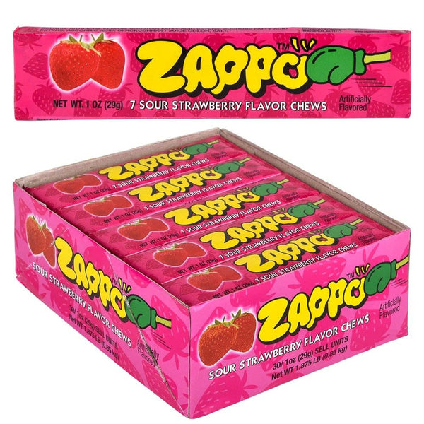 Zappo Sour Strawberry Chews - LLB Candy