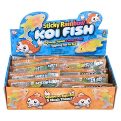 4.5" Sticky Rainbow Koi Fish 12ct - LLB Toys