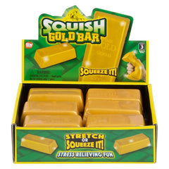 3" Squish Gold Bar 12ct - LLB Toys