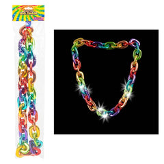 38" LIGHT-UP BIG CHAIN RAINBOW NECKLACE LLB Light-up Toys