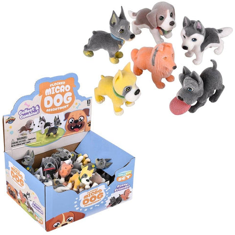 1.5" Flocked Micro Dog Assortment - LLB Toys