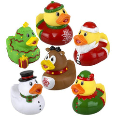 Christmas Rubber Duckies 3.5" 12ct LLB Bath Toys