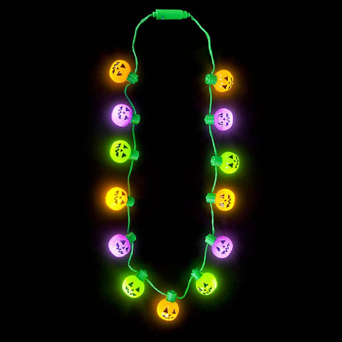 25" Light-Up Jack-O-Lantern Necklace - Assorted - LLB Toys