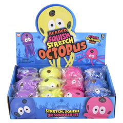 5.5" Squish And Stretch Beaded Octopus LLB Squishy Toys