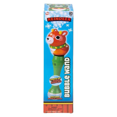 Light-Up Reindeer Bubble Wand Red/Green 14" - LLB Toys
