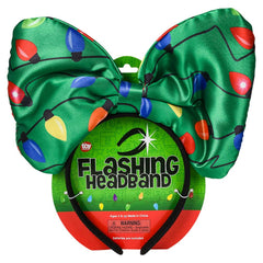 10" CHRISTMAS LIGHT BULBS LIGHT-UP BOW BAND - LLB Toys