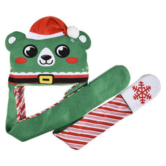 Light-Up Christmas Plush Hoodie Scarf Assortment