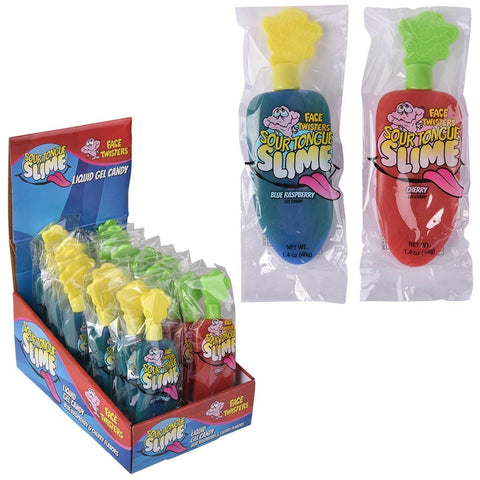Sour Tongue Slime Candy Gel Blue Rasp/Cherry - LLB Toys