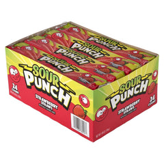 Sour Punch Strawberry Straws 24ct- LLB Toys
