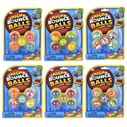 1"(27mm) Hi-Bounce Balls Assortment-Carded LLB kids toys