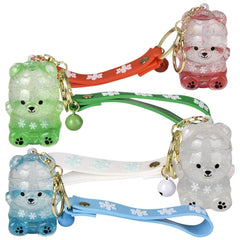 2.33" Christmas Liquid Bear Wristlet Clip On - LLB Toys