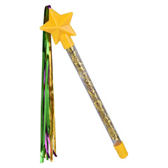 9" Mardi Gras Star Tinsel Wand - LLB Toys
