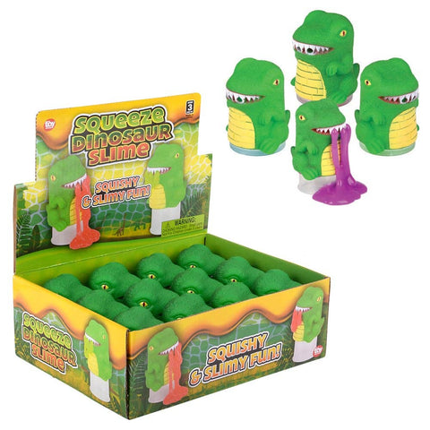 3" SQUEEZE DINOSAUR SLIME LLB Slime & Putty