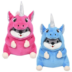 Unicorn Costume Hamster 10in A - LLB Toys