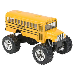 5" DIE-CAST PULL BACK BIG WHEEL SCHOOL BUS LLB Car Toys