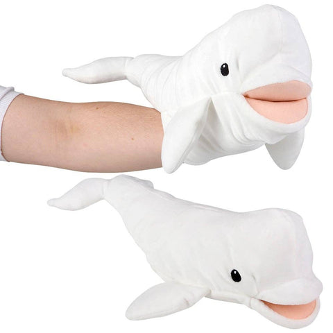 15" OCEAN SAFE BELUGA PUPPET LLB Plush Toys