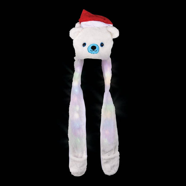 LIGHT-UP CHRISTMAS LONG PAW HAT - LLB Toys
