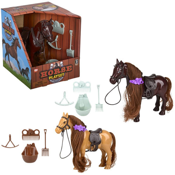 7″ Horse With Hair Accessories LLB kids toys