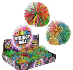 3.5" RAINBOW STRINGY BALL LLB kids toys