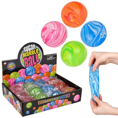 2.4" Marble Squeezy Sugar Ball 12ct - LLB Toys