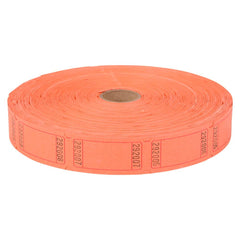 BLANK SINGLE TICKET ROLL ORANGE LLB kids toys
