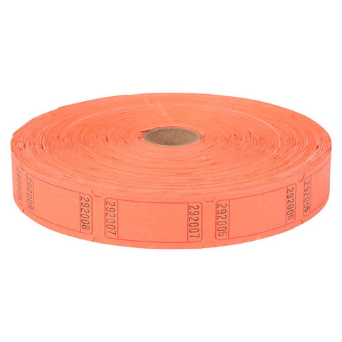BLANK SINGLE TICKET ROLL ORANGE LLB kids toys