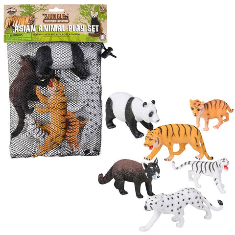 6PC MESH BAG ASIAN ANIMAL ASSORTMENT LLB kids toys